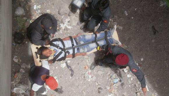 Menor fue rescatado por agentes de la Policía Nacional. (Perú21)
