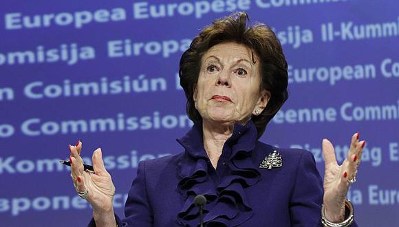 Neelie Kroes, comisionada de la UE para la Agenda Digital. (Reuters)