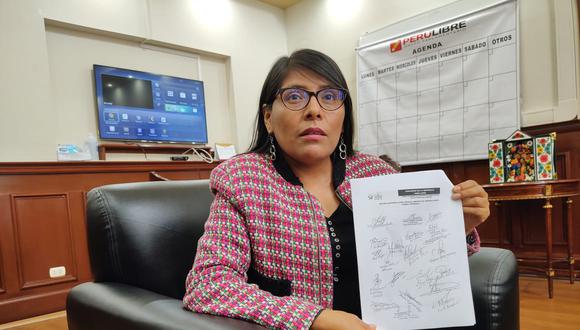 La congresista Margot Palacios es autora de una de las dos mociones de interpelación contra el ministro del Interior. (Foto: Tomada con Motorola G100)