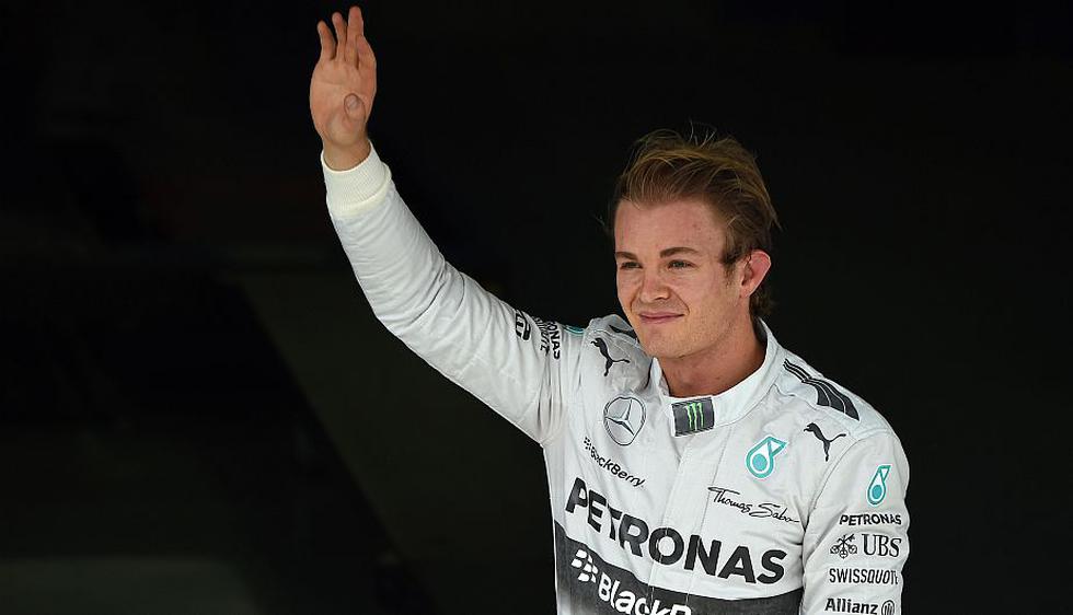 Nico Rosberg logró la ‘pole position’ y partirá primero en el Gran Premio de Brasil. (AFP)