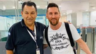 Lionel Messi arribó a Rosario para celebrar fiestas con su familia