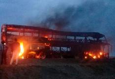 Sutran suspende autorización a empresa de bus que se incendió en Huaraz