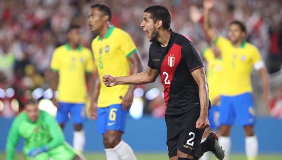 Luis Abram anotó el gol del triunfo de Perú en el amistoso ante Brasil. (Foto: @SeleccionPeru)