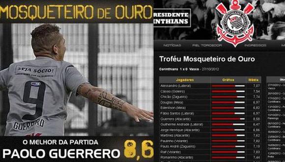 Paolo Guerrero lleva 3 goles con el Corinthians.