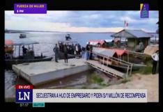 Delincuentes secuestran a hijo de empresario en río de Iquitos 