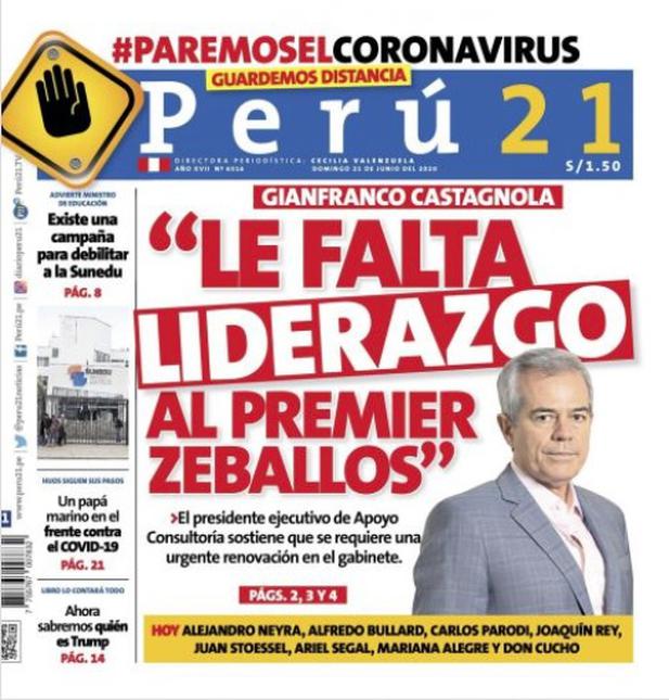 “Le falta liderazgo al premier Zeballos”.