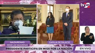 Presidente Vizcarra y primera dama participaron en misa virtual en honor al Señor de los Milagros 