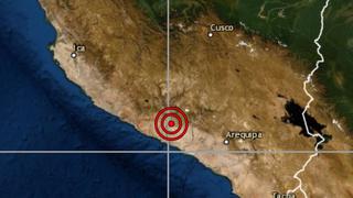 IGP: sismo de magnitud 4,5 se reportó en Caravelí, Arequipa