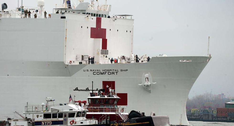 El gobernador de Nueva York  anunció que ya no necesitará el buque médico Comfort que llegó a la Gran Manzana a finales de marzo. (AFP/Bryan R. Smith).