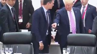 Donald Trump 'manda sentar' a Pedro Sánchez en su encuentro en el G20 | VIDEO