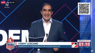 Debate presidencial 2021: Mávila Huertas se confunde con Lescano y lo llama Manuel Merino [VIDEO]