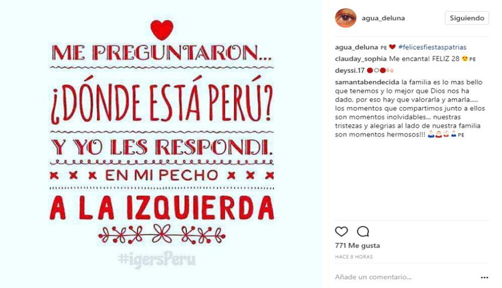 Blanca Rodríguez, esposa del ‘Loco’ Vargas dejó su saludo. (Instagram)