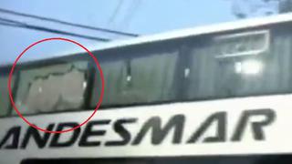 Apedrearon el bus de River Plate cuando se dirigía a Lanús [VIDEO]