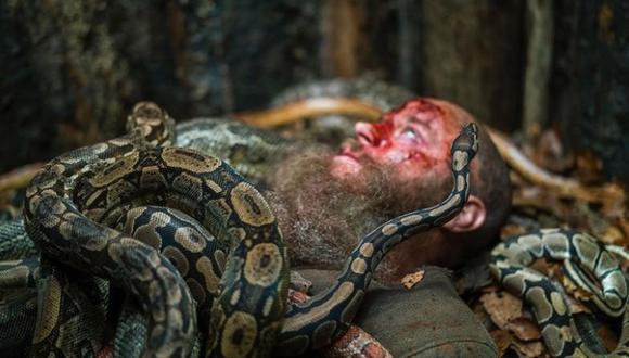 El rey nórdico falleció al caer en un pozo de serpientes venenosas  (Foto: Vikingos /  Instagram)