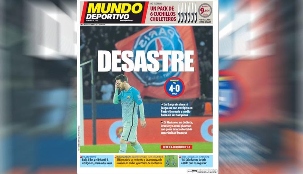 Prensa destrozó al Barcelona por su pobre actuación ante el PSG.