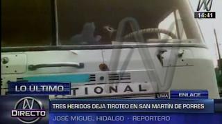 San Martín de Porres: Tres heridos por tiroteo entre agente de seguridad y delincuentes [Video]