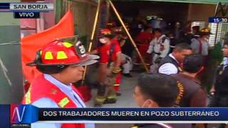 San Borja: Dos obreros fallecieron en pozo séptico de restaurante [Video]