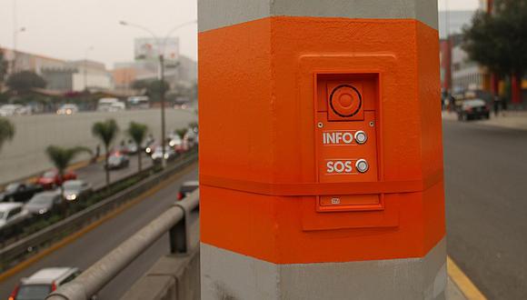 Botones de emergencia están en módulos naranjas en cruces de importantes avenidas. (Municipalidad de San Borja)