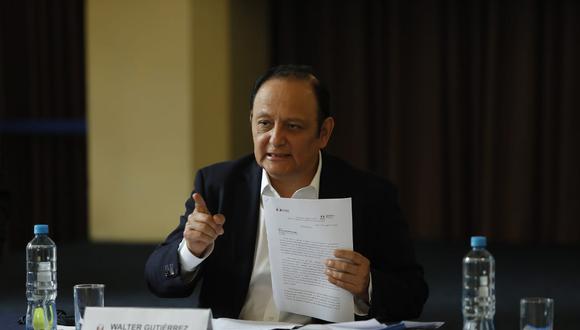 Walter Gutiérrez presentó un proyecto para regular el nombramiento de ministros. (Foto: Miguel Yovera /@photo.gec:)