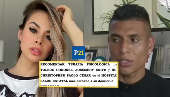 Jossmery denunció por maltrato psicológico a Paolo Hurtado. (Foto: Willax TV / Poder Judicial)