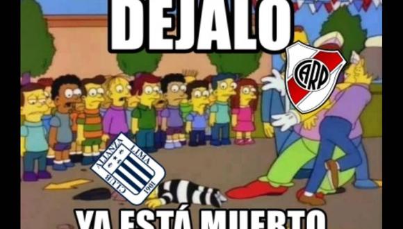 Usuarios compartieron memes por la derrota histórica sufrida por Alianza Lima en su visita a River Plate.