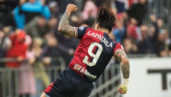 Gianluca Lapadula anotó su gol número  ante el Palermo (Foto: Twitter/ Cagliari).