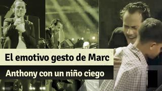 Marc Anthony le cantó y abrazó a un niño ciego en su concierto en Nueva York