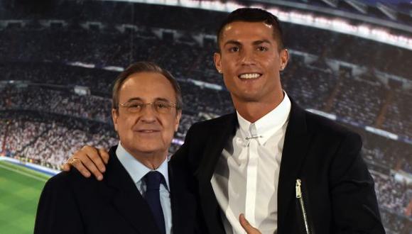 Florentino Pérez, máximo directivo del Real Madrid, comentó la posible partida de Cristiano Ronaldo. (AFP)