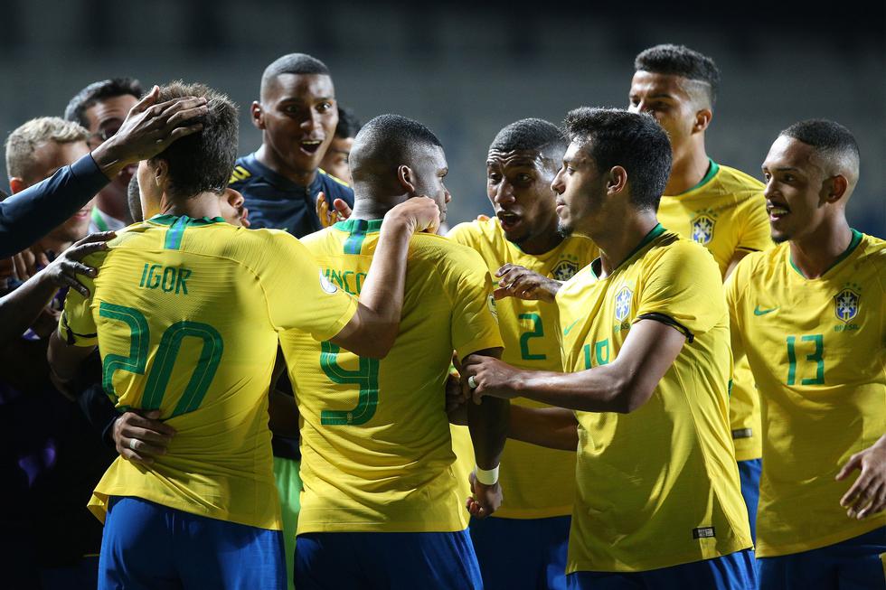 Brasil quedó fuera del Mundial Sub 20 pese a ganar 1-0 a Argentina . (AFP)