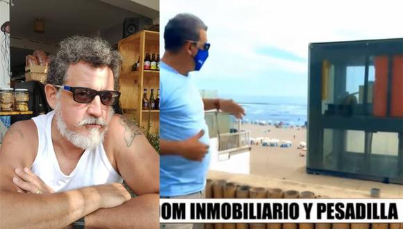 Sergio Galliani denuncia que instalaron motor de ascensor frente a su casa en Punta Hermosa. (Foto: sergiogallianich/Captura de video).