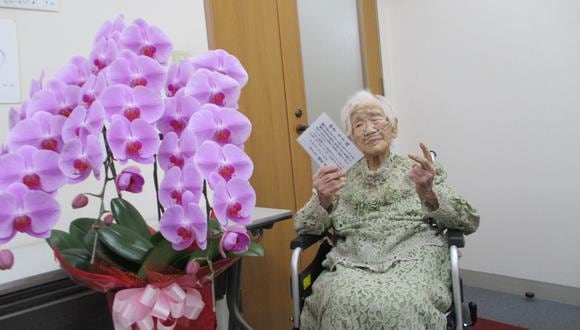 Kane Tanaka estaba reconocida desde 2019 por el Grupo de Investigación en Gerontología (GRG, en sus siglas en inglés) y el récord Guinness como la mujer y persona de más edad del mundo. (Foto: EFE/ Gobierno De La Prefectura De Fukuoka)