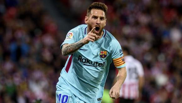 Lionel Messi abrió el marcador para el cuadro azulgrana a los 36 minutos del primer tiempo. (EFE)
