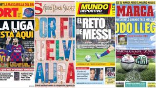 ¡La espera terminó! Las portadas de los diarios que celebran la vuelta de LaLiga en España [GALERÍA]