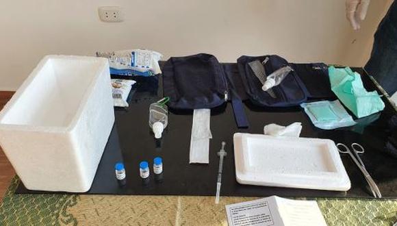 En Trujillo se incautaron diversos insumos que supuestamente servían para la inoculación contra el coronavirus. (Foto: Mininter)