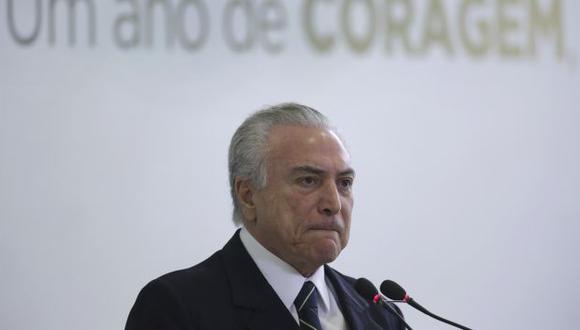 El presidente de Brasil Michel Temer fue grabado en una polémica conversación de compra de silencio (AP).