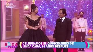 Linda Caba conmueve a todos al revivir baile de quinceañero con su padre