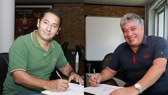 Salvador Heresi y Manuel Masías firmaron su afiliación al partido de César Acuña (Foto: APP)