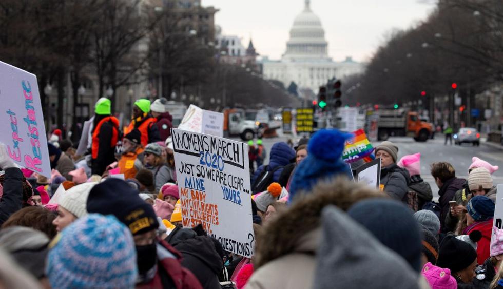 En la primera manifestación hubo cerca de 500.000 manifestantes en Washington. (Foto: AP)
