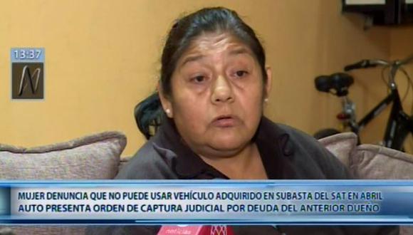 Micaela Quesquén se enteró de la orden de captura contra su vehículo cuando tramitaba la tarjeta de propiedad en la Superintendencia Nacional de Registros Públicos (Sunarp). (Canal n)