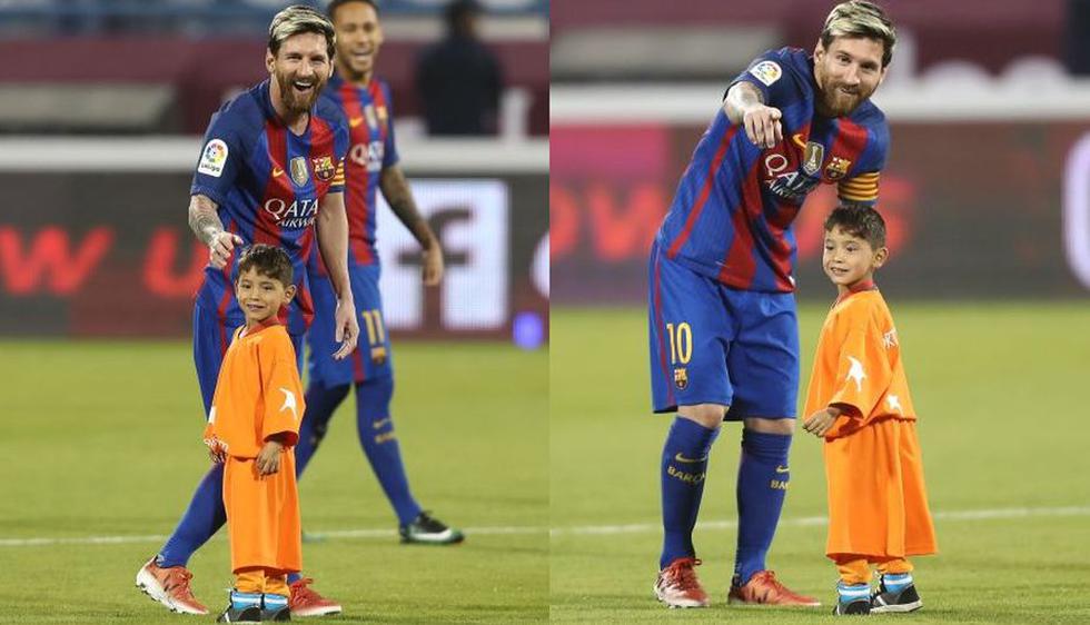 El niño con la camiseta de plástico de Messi conocerá a su héroe