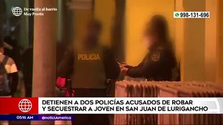 Detienen a policías acusados de robar y secuestrar a joven en San Juan de Lurigancho
