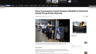 Así se informa en medios internacionales que el Perú superó los 100.000 casos de COVID-19 [FOTOS]