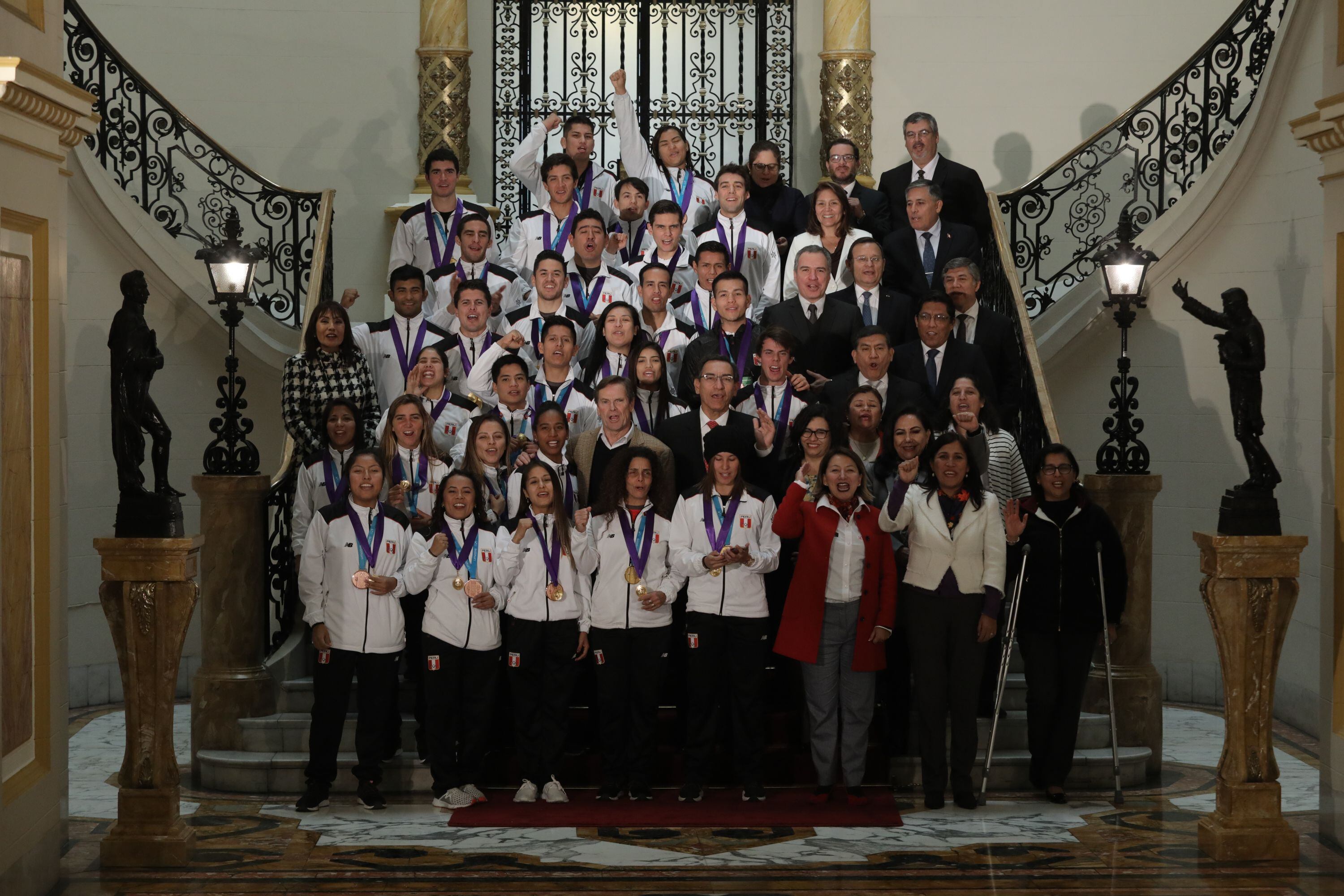 Saida estuvo en Palacio de Gobierno junto al presidente Martín Vizcarra y parte del Ejecutivo. (GEC)