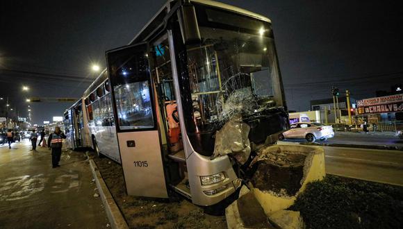 Reportan accidente vehicular con bus del Metropolitano en Independencia. Foto: Joel Alonzo/ GEC