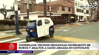 Chorrillos: vecinos denuncian el incremento de robos al paso empleando mototaxis 