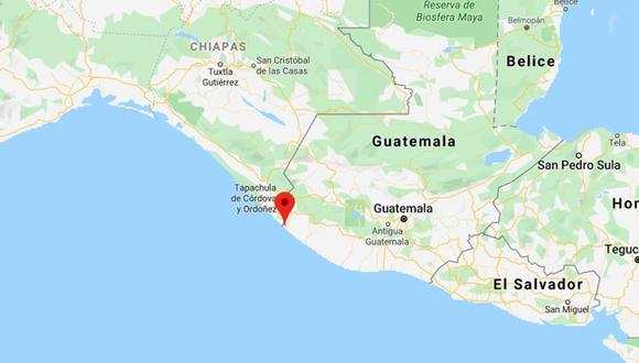 Sismo de 5,8 grados se sintió en México Guatemala. (Foto: Captura Google Maps)