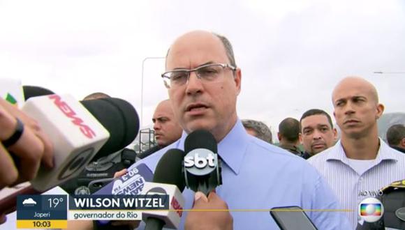 Wilson Witzel, gobernador de Río de Janeiro, confesó que dialogó con la familia del secuestrador abatido. (Foto: Captura Globo)