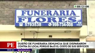Funeraria habría sido atacada a balazos por vender ataúdes a precios bajos