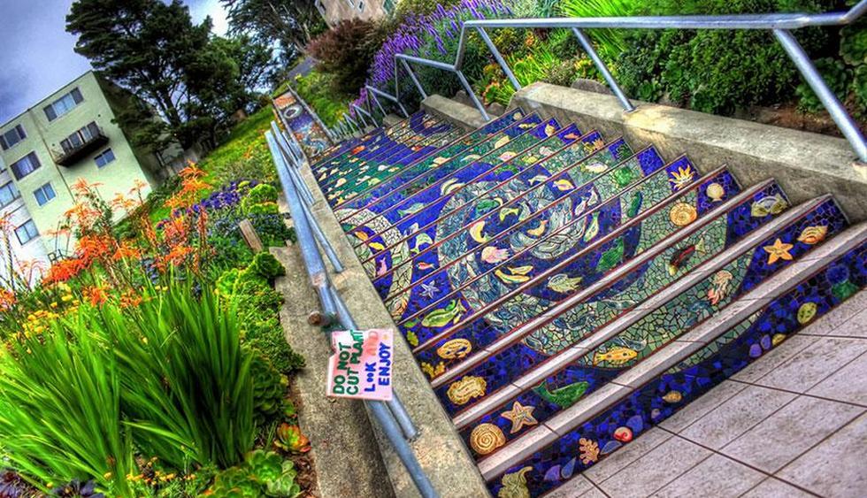 Escaleras de Baldosas de la 16 Avenida, San Francisco. (Jordan Wong)