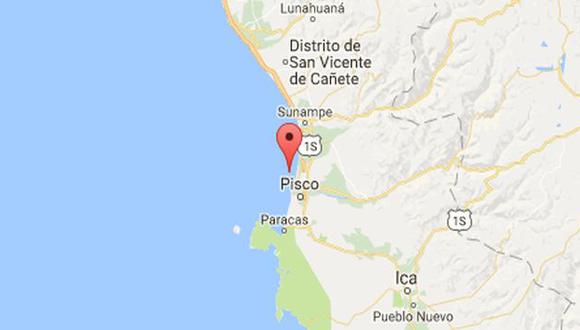 Sismo de magnitud 4.8 se registró en Ica, informó IGP. (Google Maps)